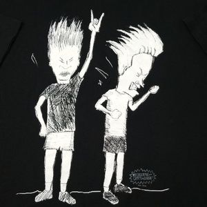 Beavis and Butt-Head Rock Forever Sketch Mens Grap